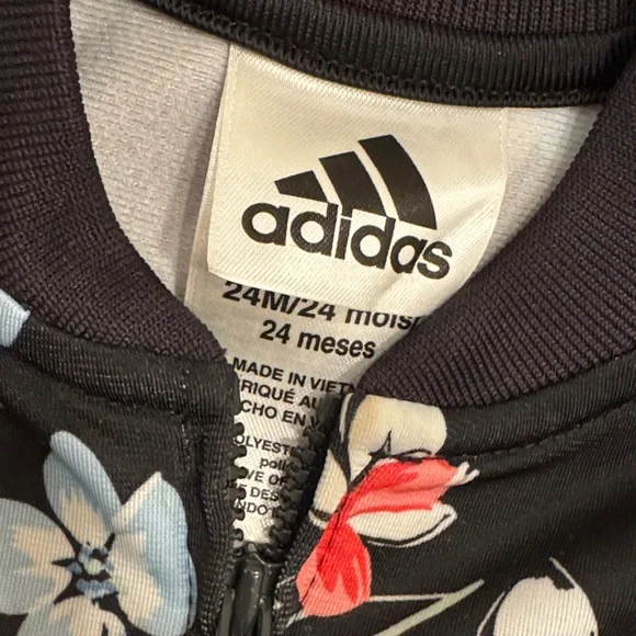 Kids Adidas Floral Jumpsuit - Picture 3 of 6